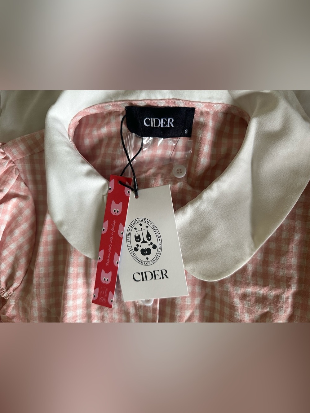cider pink gingham dress!! (NWT) 🎀 - Picture 8 of 10